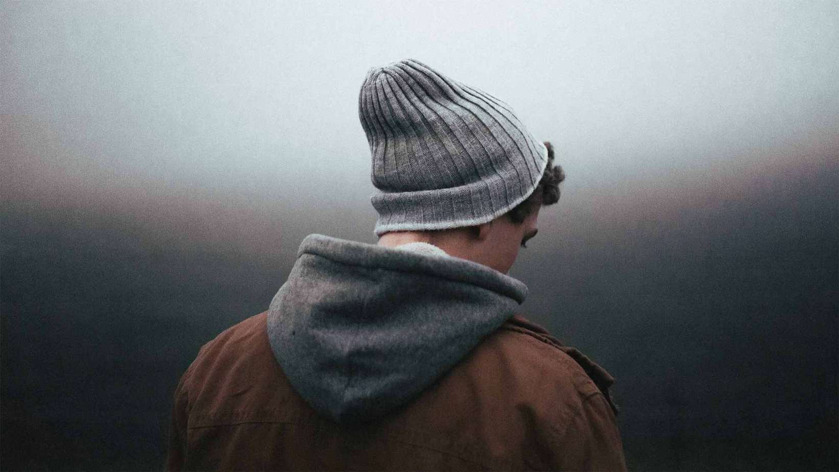 Man dressed in fall clothing battles seasonal depression in sobriety