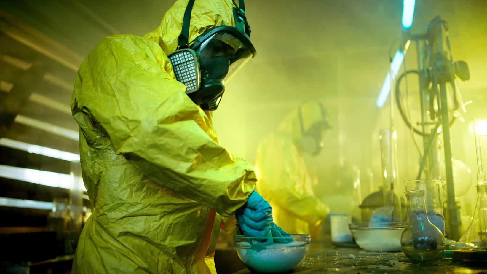 person in meth lab