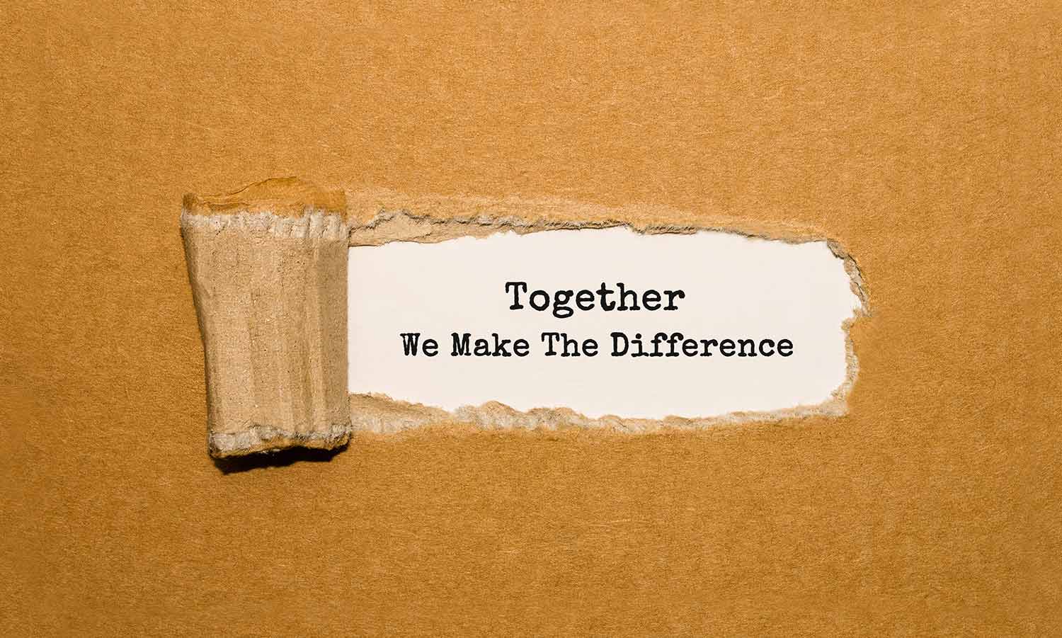 artwork with inspirational message of teamwork