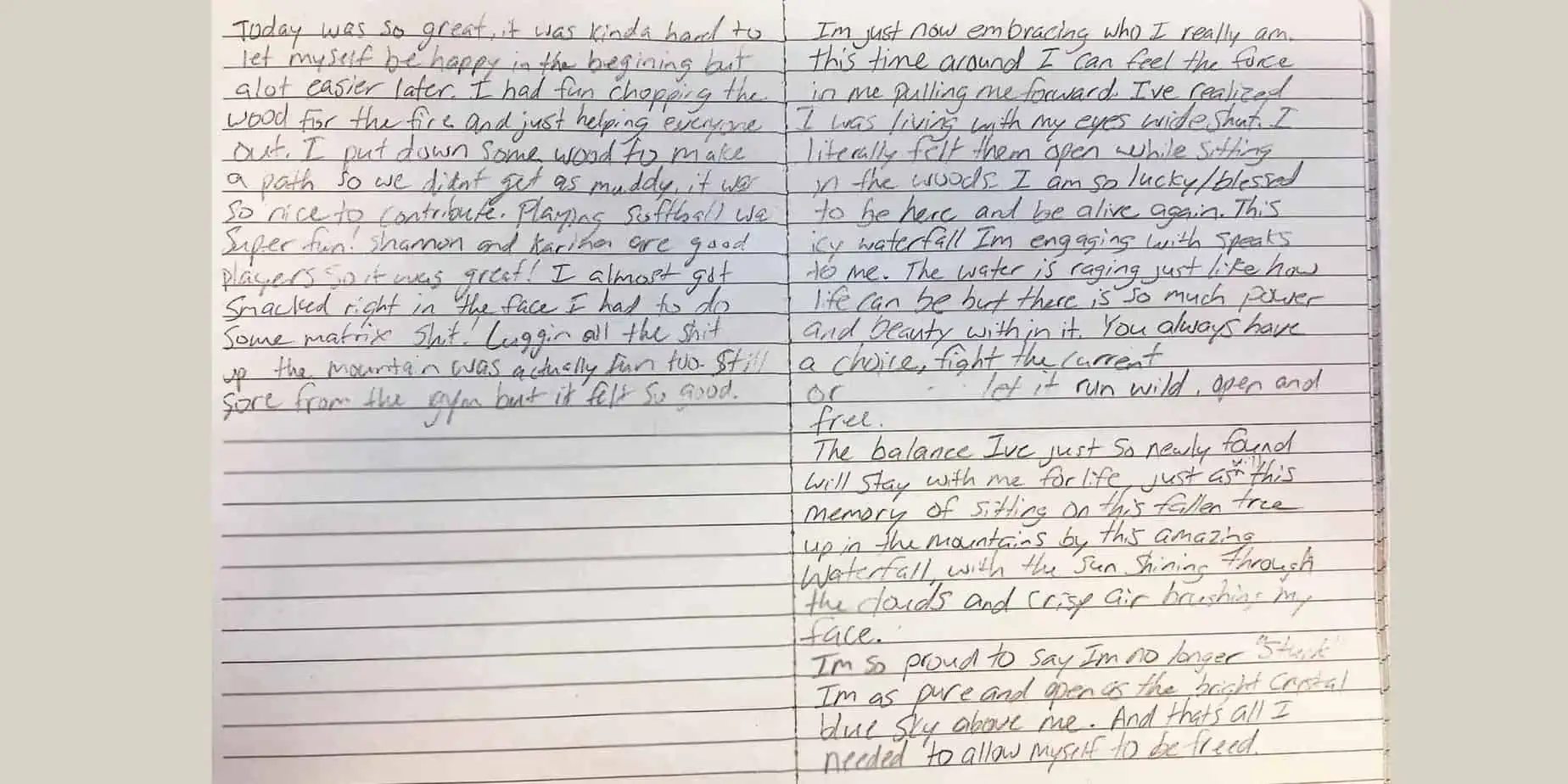 personal excerpt from a journal